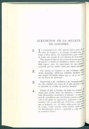 Alrededor de la muerte de Lugones