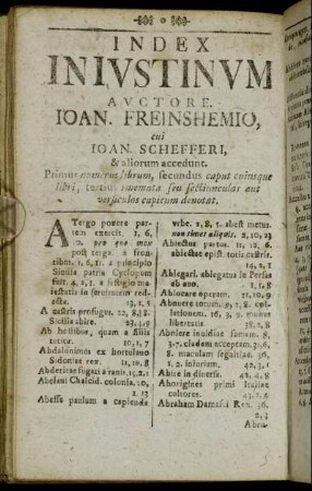 Index Inivstinvm Avctore.