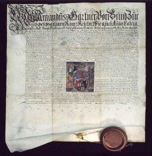 Wappenbrief für Johann Haydt, Verwalter u. Oberpfleger zu Vaihingen