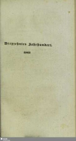 Dreyzehntes Jahrhundert