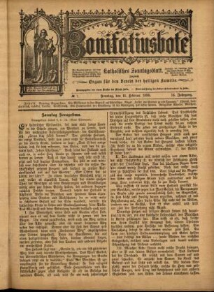 Erste Ausgabe vom Sonntag, den 13. Februar 1898.