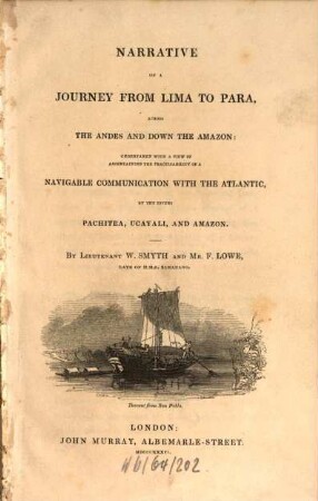 Narrative of a Journey from Lima to Para