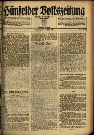 Ausgabe vom Samstag, den 05. März 1921.