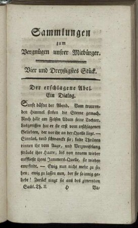 Vier und Dreyßigstes Stück.
