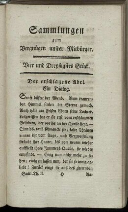 Vier und Dreyßigstes Stück.
