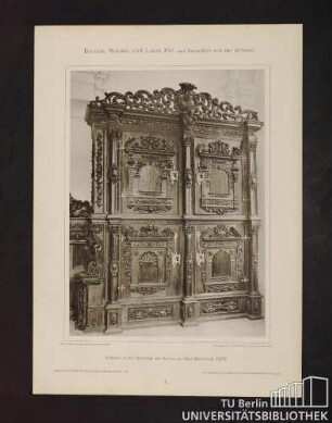 8. Schrank in der Sakristei der Kirche zu Ober-Marchthal, 1672.