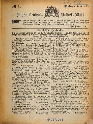 Bayer. Zentral-Polizei-Blatt. 1897