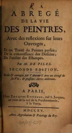 Abregé de la Vie des peintres