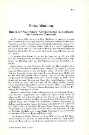 Kleine Mitteilung