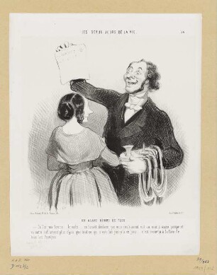 Un grand homme de plus, Blatt 36 der Folge "Les Beaux jours de la vie“, in: "Le Charivari", Paris 1844