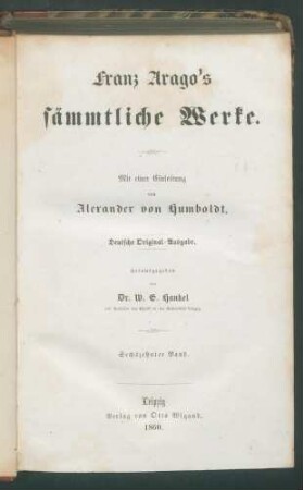 Franz Arago's sämmtliche Werke... 16. Bd