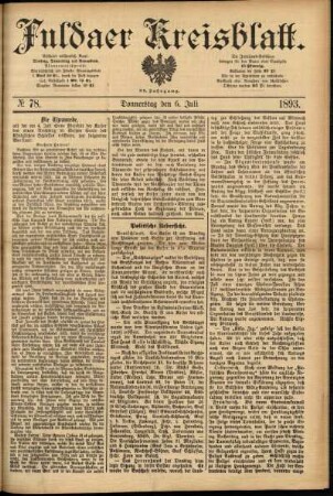 Ausgabe vom Donnerstag, den 06. Juli 1893.