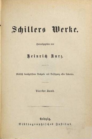 Schillers Werke, 4