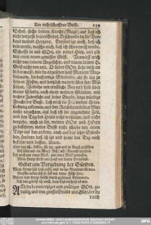 Gebet um Vergebung der Sünden.