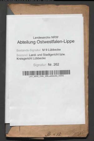 Erblasser: Becker, Johanne Marie Catharine, geb. Werges: