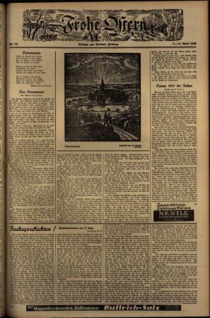 Zweite Ausgabe vom Samstag, den 11. April 1936.