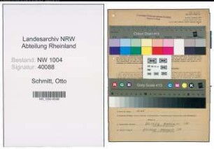 Entnazifizierung Otto Schmitt , geb. 22.01.1901 (Verwaltungsangestellter)