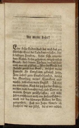 An meine Leser!