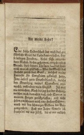 An meine Leser!