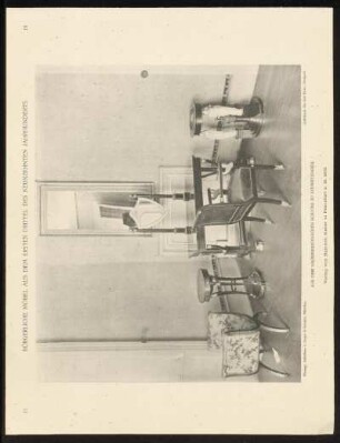 Taf. 19. Dreifüsse, Toilettentisch und Sitzmöbel aus Schwetzingen.