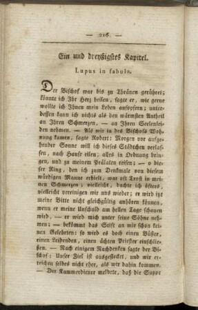 Ein und dreyßigstes Kapitel. Lupus in fabula. - Zwey und dreyßigstes Kapitel. Das Ziel in der Ferne.