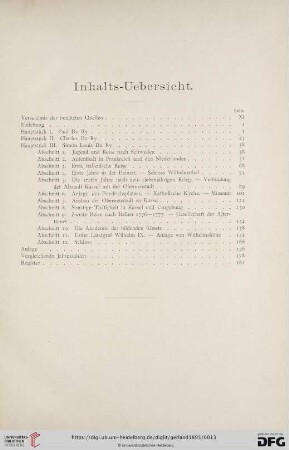 Inhalts-Uebersicht
