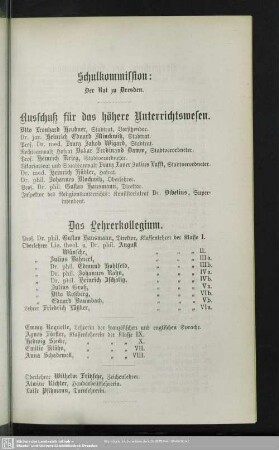 Auschuß für das Unterrichtswesen