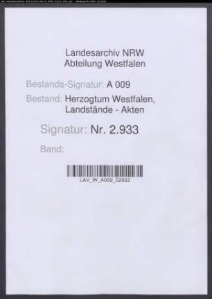 Landtagsprotokoll (Konzept)