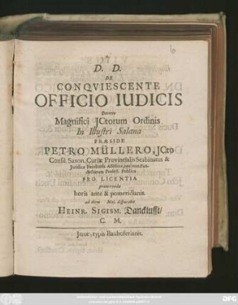 De Conquiescente Officio Iudicis