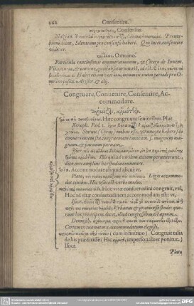 Congruere, Conventire, Consentire, Accomodare