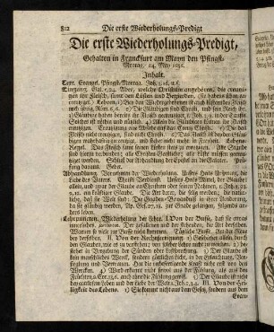 812-823, Inhalt.; Text [1].; Eingang.