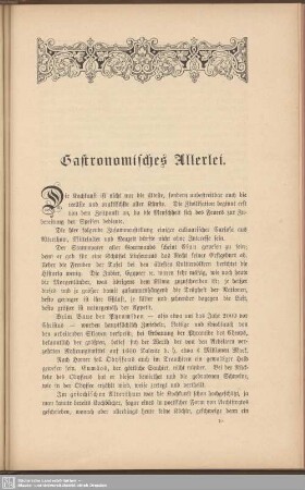 Gastronomisches Allerlei