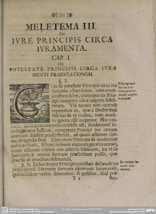 Meletema III. De Iure Principis Circa Iuramenta