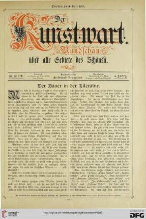 Heft 18 (2. Juniheft 1891)
