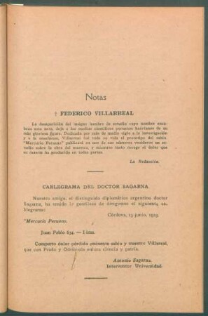 † Federico Villarreal - [Necrología]