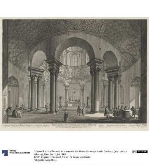 Innenansicht des Mausoleums von Santa Costanza (aus: Vedute di Roma)