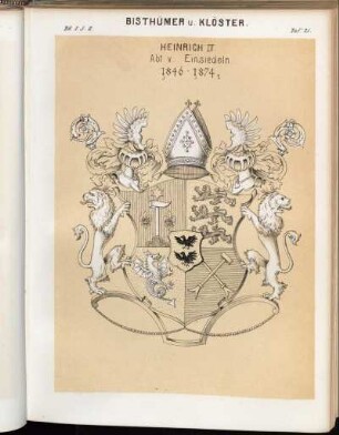 Taf. 25. Heinrich IV. Abt. v. Einsiedeln. 1846-1874.