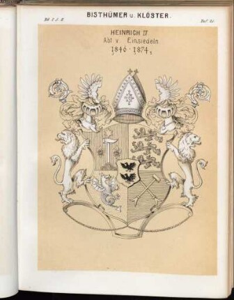 Taf. 25. Heinrich IV. Abt. v. Einsiedeln. 1846-1874.
