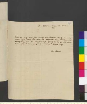 Brief von Börne, Ludwig an Goethe, Johann Wolfgang von
