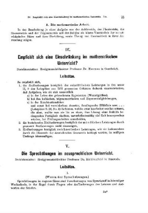 Die Sprechübungen im neusprachlichen Unterricht : [Bericht]