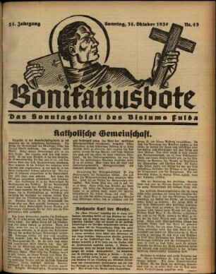 Ausgabe vom Sonntag, den 14. Oktober 1934.