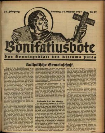 Ausgabe vom Sonntag, den 14. Oktober 1934.