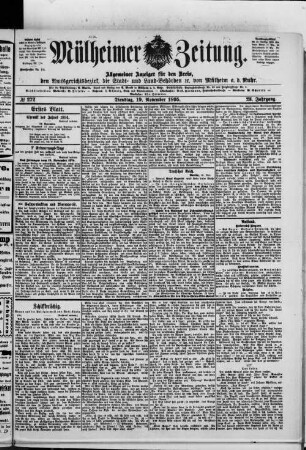 Mülheimer Zeitung. 1894-1933