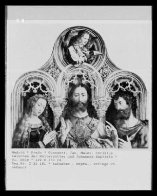 Christus zwischen der Muttergottes und Johannes Baptista