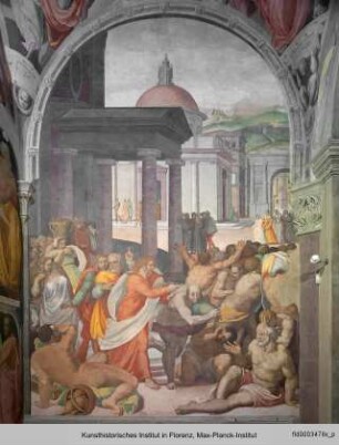 Szenen aus dem Alten und Neuen Testament : Vertreibung der Wechsler aus dem Tempel