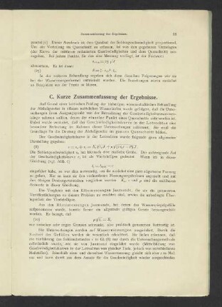 C. Kurze Zusammenfassung der Ergebnisse.