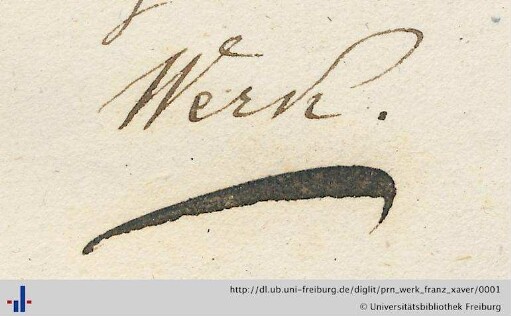 Autogramm (Aus: UB Freiburg, B 8925)