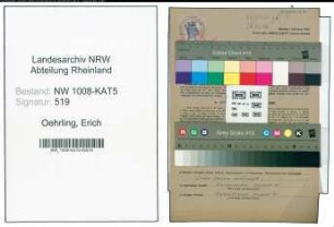 Entnazifizierung Erich Oehrling , geb. 22.12.1905 (Mechaniker)