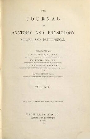 Journal of anatomy and physiology. 14. 1880