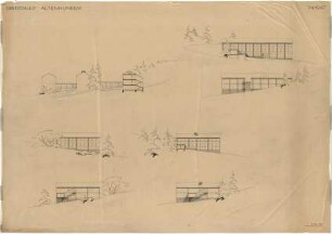 Schneider - Esleben, Paul; Lennestadt - Altenhundem; Gymnasium der Stadt Lennestadt - Ansicht; Schnitt